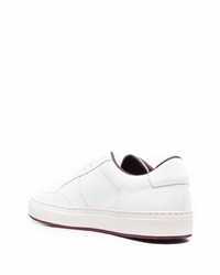 weiße Leder niedrige Sneakers von Common Projects