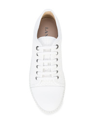 weiße Leder niedrige Sneakers von Lanvin