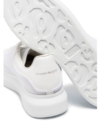 weiße Leder niedrige Sneakers von Alexander McQueen