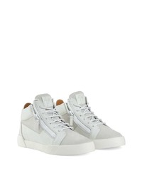 weiße Leder niedrige Sneakers von Giuseppe Zanotti