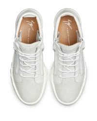 weiße Leder niedrige Sneakers von Giuseppe Zanotti