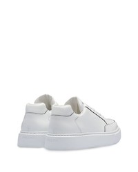 weiße Leder niedrige Sneakers von Prada