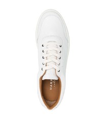 weiße Leder niedrige Sneakers von Harrys Of London