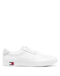 weiße Leder niedrige Sneakers von Tommy Jeans