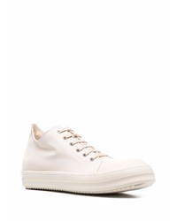 weiße Leder niedrige Sneakers von Rick Owens DRKSHDW