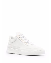 weiße Leder niedrige Sneakers von Filling Pieces