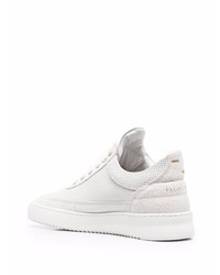 weiße Leder niedrige Sneakers von Filling Pieces