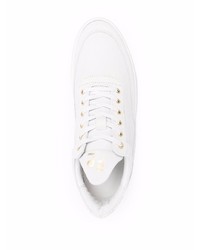 weiße Leder niedrige Sneakers von Filling Pieces