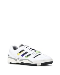 weiße Leder niedrige Sneakers von adidas