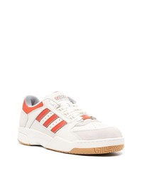 weiße Leder niedrige Sneakers von adidas