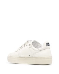 weiße Leder niedrige Sneakers von Ami Paris