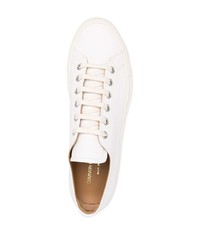 weiße Leder niedrige Sneakers von Common Projects