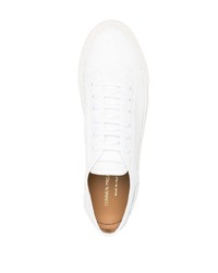 weiße Leder niedrige Sneakers von Common Projects