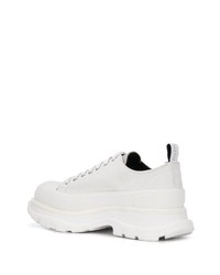 weiße Leder niedrige Sneakers von Alexander McQueen