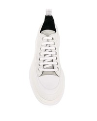 weiße Leder niedrige Sneakers von Alexander McQueen