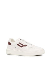 weiße Leder niedrige Sneakers von Bally