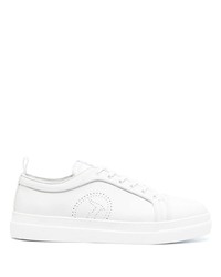 weiße Leder niedrige Sneakers von Trussardi