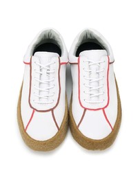 weiße Leder niedrige Sneakers von Camper