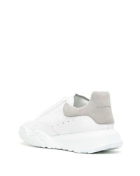 weiße Leder niedrige Sneakers von Alexander McQueen