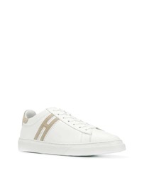 weiße Leder niedrige Sneakers von Hogan