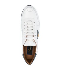 weiße Leder niedrige Sneakers von Billionaire