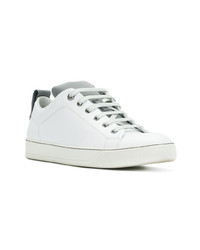 weiße Leder niedrige Sneakers von Lanvin