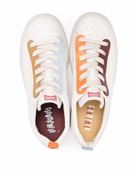 weiße Leder niedrige Sneakers von Camper