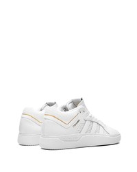 weiße Leder niedrige Sneakers von adidas