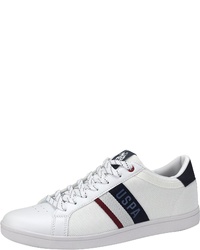 weiße Leder niedrige Sneakers von U.S. Polo Assn.