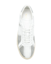 weiße Leder niedrige Sneakers von Paul Smith