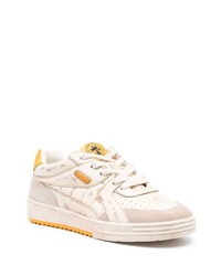 weiße Leder niedrige Sneakers von Palm Angels