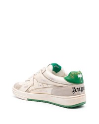 weiße Leder niedrige Sneakers von Palm Angels