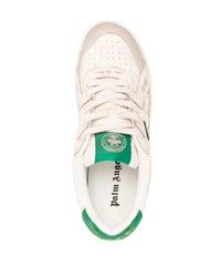 weiße Leder niedrige Sneakers von Palm Angels