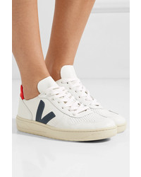 weiße Leder niedrige Sneakers von Veja