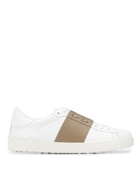 weiße Leder niedrige Sneakers von Valentino Garavani