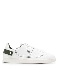 weiße Leder niedrige Sneakers von Valentino Garavani