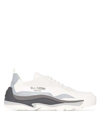 weiße Leder niedrige Sneakers von Valentino Garavani