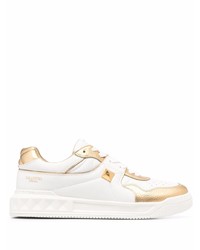 weiße Leder niedrige Sneakers von Valentino Garavani