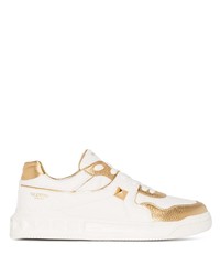 weiße Leder niedrige Sneakers von Valentino Garavani