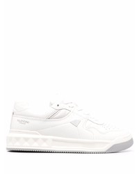 weiße Leder niedrige Sneakers von Valentino Garavani