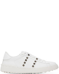 weiße Leder niedrige Sneakers von Valentino Garavani