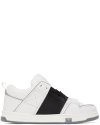 weiße Leder niedrige Sneakers von Valentino Garavani