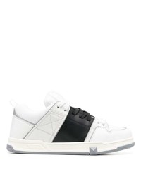 weiße Leder niedrige Sneakers von Valentino Garavani