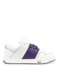 weiße Leder niedrige Sneakers von Valentino Garavani