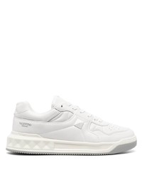 weiße Leder niedrige Sneakers von Valentino Garavani