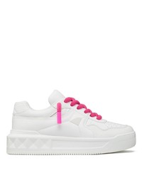 weiße Leder niedrige Sneakers von Valentino Garavani