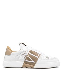 weiße Leder niedrige Sneakers von Valentino Garavani