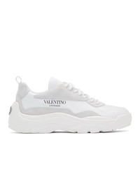 weiße Leder niedrige Sneakers von Valentino