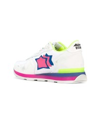 weiße Leder niedrige Sneakers von atlantic stars