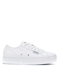 weiße Leder niedrige Sneakers von VERSACE JEANS COUTURE